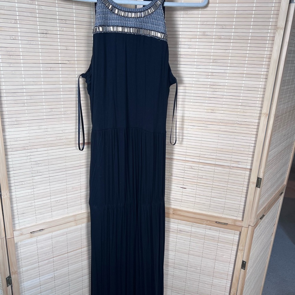 Apt. 9 Black Maxi Dress with Silver Accents